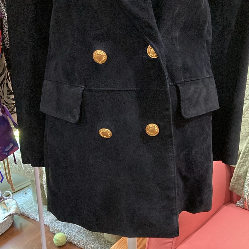 Navy Blue Suede Leather - Picture 4 of 17